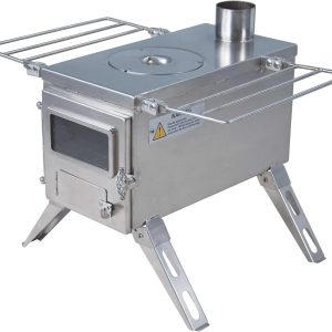 Nomad Medium Zeltofen | Kleiner Tragbarer Holzofen Für Zelte, Unterkünfte Und Camping | 800 Cubic Inch Firebox | Präzisions-Edelstahlkonstruktion | Enthält Schornsteinpfeife