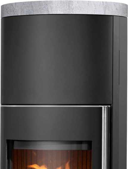 5693 11 Faro W+ 2.0 Kaminofen Stahl Schwarz Mit Speckstein-Abdeckplatte/A+