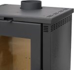 ALAZ Mouse K9-MAX Kaminofen 9 Kw – Schwarz | Holzofen Mit Schamott-Brennkammer & Großem Sichtfenster | Für Holzscheite Bis 50 Cm | Verbessertes Griffdesign | Energieeffizienz A+