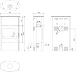 KRATKI Kaminofen Rollo 8 Kw Mit Raumluftunabhängig Ø 150 Mm, Bimschv Stufe 2, EEK A+ - Kaminofen HKI - Schwarz Verkleidung