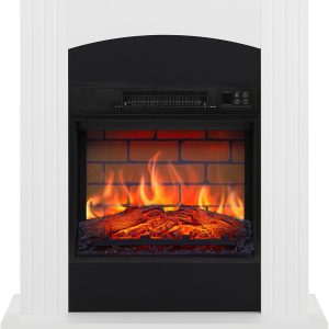 Collins AF18B Freistehender Elektrokamin – Panorama-Glasfront, Energieeffizienter Led-Flammeneffekt Und Heizfunktion Mit 1,8 Kw Sowie Thermostat