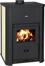 EEK A: Wasserführender Kaminofen  WD W24 D, Creme - 24,3 Kw Schwarz