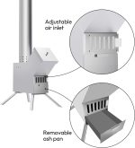ECOPOOLTECH Wärmepumpe Poolheizung Holz, Holzbefeuerte Wärmepumpe, Ideal Für Freien Kleine Schwimmbäder Und Whirlpools, Kontinuierliche Holzbefeuerte Heizung
