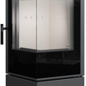 KRATKI Stahlofen Thor | 8 Kw | RRØ 150 Mm | Holzofen 130,8 X 45,2 X 45,2 Cm | Mit Verglasung | Erfüllt Die Norme Bimschv Stufe 2, 15A B-VG | Ideal Für Normales Zuhause & Mit Rekuperation-System
