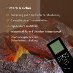 GLOW FIRE Wasserdampf Kamin Mozart (Standkamin) - Elektrokamin Mit Realistischen LED 3D-Flammen, Knistereffekt & Fernbedienung, 110X120X35 Cm - Opti-Myst 600 Elektro Kamin Mit Holz-Deko, Weiß