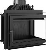 KRATKI Kamineinsatz Simple – 8 Kw Eck-Kamin Mit Seitlicher Verglasung, Türanschlag Links/Rechts, Holzofen, Energieeffizienzklasse a - 70,1 X 60 X 36 Cm