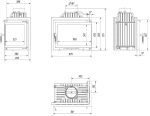 KRATKI Kamineinsatz Simple – 8 Kw Eck-Kamin Mit Seitlicher Verglasung, Türanschlag Links/Rechts, Holzofen, Energieeffizienzklasse a - 70,1 X 60 X 36 Cm