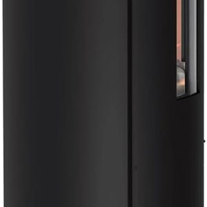 Kaminofen Thermia Hiron Trio 3 Sichtscheiben Modernes Design 6 Kw Holzofen Stahl Schwarz Rund