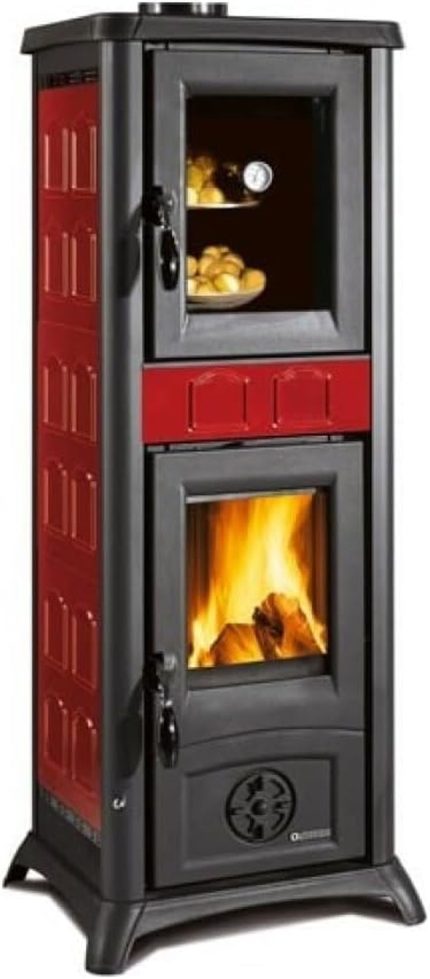 Gemma Forno 5.0 Kaminofen Naturstein, Verkleidung:Keramik Elegance Bordeaux