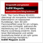 Carlo Milano Elektrokamin: Design-Elektro-Kaminofen Mit 3D-Flammeneffekt, 2 Heizstufen, 2.000 W (Elektroofen, Elektrischer Kamin, LED)