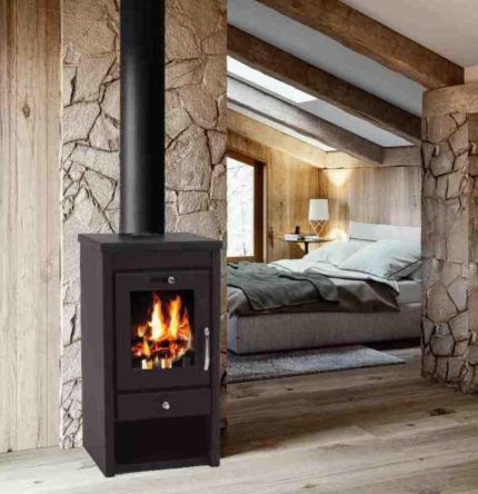 Kaminofen 7Kw Holzofen Kachelofen Werkstattofen Heizofen Ofen Kamin a 56310 AWZ