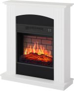 Collins AF18B Freistehender Elektrokamin – Panorama-Glasfront, Energieeffizienter Led-Flammeneffekt Und Heizfunktion Mit 1,8 Kw Sowie Thermostat