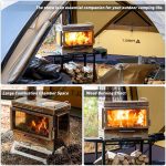 Camping Zeltofen Holzofen, Dweller Ultra 3 Edelstahl Holzofen Und Aufbewahrungsboden Zum Kochen, Heizen (Mit 3 Gläsern)