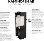 KRATKI Stahlofen AB-2 | 10 Kw | RRØ 150 Mm | Holzofen 105,2 X 76,1 X 46 Cm | Stahlofen Mit Verglasung | Erfüllt Die Norme Bimschv Stufe 2, 15A B-VG | Kaminofen Ideal Für Jede Wohnung & Zuhause