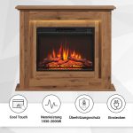 BALDERIA Finn Elektrokamin mit Kaminsims – 2000W – 3D-Flammeneffekt & 13-farbige Ambientebeleuchtung – Inkl. Fernbedienung – Bild 14