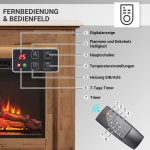BALDERIA Finn Elektrokamin mit Kaminsims – 2000W – 3D-Flammeneffekt & 13-farbige Ambientebeleuchtung – Inkl. Fernbedienung – Bild 12