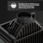 KRATKI Home Simple Box Kaminofen 8 Kw - Holzofen Stahlverkleidung Weiß 2-Seitig - Türanschlag Links, Fertigbausatz - Ø200 Mm Rauchrohranschluss - Bimschv 2 Zertifiziert