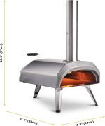 Ooni Karu 12 Pizzaofen – Gas Pizzaofen & Holzofen, Ooni Pizzaofen Für Outdoor – Kocht 30 Cm Pizzen in 60 Sekunden - Tragbarer Pizza Oven