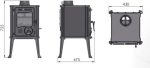 EEK A+ Kaminofen Gusseisen Ofen Antik Holz Guca Iskra Holzofen Klein 6 Kw Kamin Gusseisenofen Dauerbrandofen Werkstattofen Hüttenofen Heizofen