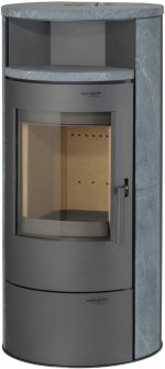 Kaminofen München, Naturstein, 7 Kw, Dauerbrand, Automatik Grau