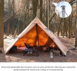 Titan-Holzofen "Fiery 7.6 Cm, Zusammenklappbar, Leicht, Kompakt, Farbwechsel, Langlebig, Tragbar, Wandern, Bushcraft, Kochen, Heizung, Holzverbrennung, Outdoor, Camping, Brennholzofen