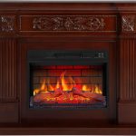 Elektrokamin Toscana AF23BS, Elektrischer Standkamin Mit Heizung 1800 W, Realistischer Flammeneffekt, Led-Beleuchtung, Fernbedienung, Timer, Thermostat, Knistereffekt, MDF, Russet