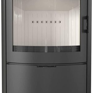 KRATKI Stahlofen AB-2 | 10 Kw | RRØ 150 Mm | Holzofen 105,2 X 76,1 X 46 Cm | Stahlofen Mit Verglasung | Erfüllt Die Norme Bimschv Stufe 2, 15A B-VG | Kaminofen Ideal Für Jede Wohnung & Zuhause