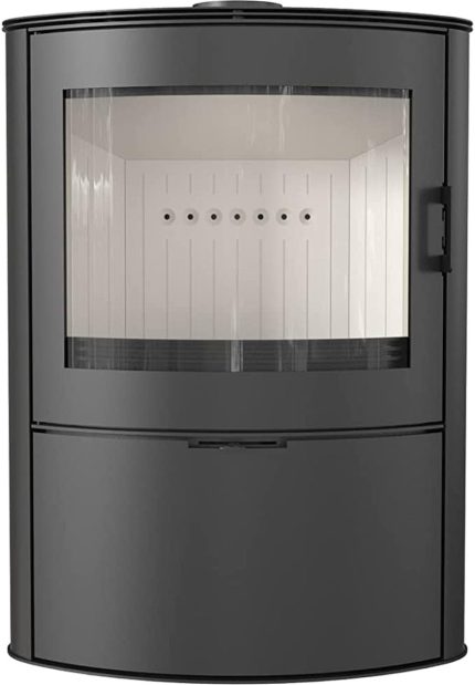 KRATKI Stahlofen AB-2 | 10 Kw | RRØ 150 Mm | Holzofen 105,2 X 76,1 X 46 Cm | Stahlofen Mit Verglasung | Erfüllt Die Norme Bimschv Stufe 2, 15A B-VG | Kaminofen Ideal Für Jede Wohnung & Zuhause