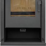 ALAZ Mouse K9-MAX Kaminofen 9 Kw – Schwarz | Holzofen Mit Schamott-Brennkammer & Großem Sichtfenster | Für Holzscheite Bis 50 Cm | Verbessertes Griffdesign | Energieeffizienz A+
