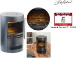 Carlo Milano Elektrokamin: Design-Elektro-Kaminofen Mit 3D-Flammeneffekt, 2 Heizstufen, 2.000 W (Elektroofen, Elektrischer Kamin, LED)