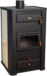 S3 W21 Holzofen Für Zentralheizung, Festbrennstoffofen, 5,0 Kg, Beige/Schwarz