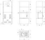 KRATKI Home Simple Box Kaminofen 8 Kw - Holzofen Stahlverkleidung Weiß 2-Seitig - Türanschlag Links, Fertigbausatz - Ø200 Mm Rauchrohranschluss - Bimschv 2 Zertifiziert