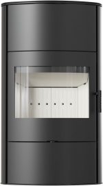 KRATKI Kaminofen Rollo 8 Kw Mit Raumluftunabhängig Ø 150 Mm, Bimschv Stufe 2, EEK A+ - Kaminofen HKI - Schwarz Verkleidung