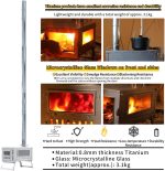Titan-Holzofen "Fiery 7.6 Cm, Zusammenklappbar, Leicht, Kompakt, Farbwechsel, Langlebig, Tragbar, Wandern, Bushcraft, Kochen, Heizung, Holzverbrennung, Outdoor, Camping, Brennholzofen