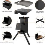 3-In-1-Raketenöfen Mit Grillrost, Grillrost Und Topf-Kochständer, Robuste Holzöfen Zum Kochen, Camping-Holzofen-Set Für Off-Grid-Versorgung, Outdoor-Grillveranstaltung
