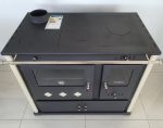 Kaminofen Mit Backfach Und Herdplatte Pracktik Lux Beige LINKS Holzofen 9,5 Kw Kamin Ofen Dauerbrandofen Werkstattofen Schwedenofen Hüttenofen Heizofen