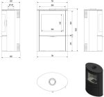Kratki Kaminofen Aus Stahl AB Ø 150 10 Kw Türfeder