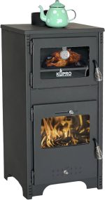 EEK A+ Kaminofen Mit Backfach Und Herdplatte Ever 2 Holzofen 7,85 Kw Kamin Ofen Holz Werkstattofen Hüttenofen Heizofen