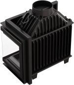 KRATKI Kamineinsatz Simple – 8 Kw Eck-Kamin Mit Seitlicher Verglasung, Türanschlag Links/Rechts, Holzofen, Energieeffizienzklasse a - 70,1 X 60 X 36 Cm