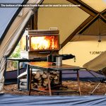 Camping Zeltofen Holzofen, Dweller Ultra 3 Edelstahl Holzofen Und Aufbewahrungsboden Zum Kochen, Heizen (Mit 3 Gläsern)