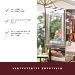 KAISER COMPANY '50' Hochwertiger Räucherofen/Räucherschrank Aus Edelstahl - Holzbefeuerung I Tragbarer Smoker 80 Cm I Perfekt Zum Räuchern I Passen Bis Zu 10Kg Fleisch I Mit Zubehör I NICHTROSTEND