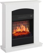 Collins AF18B Freistehender Elektrokamin – Panorama-Glasfront, Energieeffizienter Led-Flammeneffekt Und Heizfunktion Mit 1,8 Kw Sowie Thermostat
