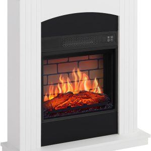 Collins AF18B Freistehender Elektrokamin – Panorama-Glasfront, Energieeffizienter Led-Flammeneffekt Und Heizfunktion Mit 1,8 Kw Sowie Thermostat