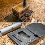Camping Holzofen Titanofen, Ti Mini 0,6 Tragbarer, Leichter Heißzeltofen Zum Wandern, Kochen, Heizen (Ofenrohr 6,56 Fuß/2 M)