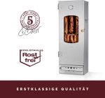 KAISER COMPANY '100' Hochwertiger Räucherofen/Räucherschrank Aus Edelstahl - Holzbefeuerung I Tragbarer Smoker 110 Cm I Perfekt Zum Räuchern I Passen Bis Zu 15Kg Fleisch I Mit Zubehör I NICHTROSTEND