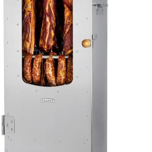 KAISER COMPANY '100' Hochwertiger Räucherofen/Räucherschrank Aus Edelstahl - Holzbefeuerung I Tragbarer Smoker 110 Cm I Perfekt Zum Räuchern I Passen Bis Zu 15Kg Fleisch I Mit Zubehör I NICHTROSTEND