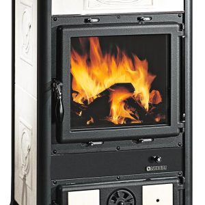 La Nordica Kaminofen Rossella R1 Weiß Infinity, Gusseisen, Heizofen, 8,8 Kw, Weiß, Holz