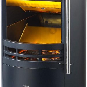 Carlo Milano Elektrokamin: Design-Elektro-Kaminofen Mit 3D-Flammeneffekt, 2 Heizstufen, 2.000 W (Elektroofen, Elektrischer Kamin, LED)
