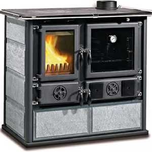 Legna Rosa Holzofen-Herd DX Aus Naturstein, Leistung 6,5 Kw, Beheizbarer Raum 185 M³, Farbe Stein