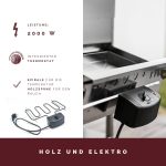 KAISER COMPANY '100' Hochwertiger Elektrischer Räucherofen/Räucherschrank Aus Edelstahl I Tragbarer Smoker 110 Cm I Passen Bis Zu 15Kg Fleisch I 2000W I Mit Zubehör I NICHTROSTEND